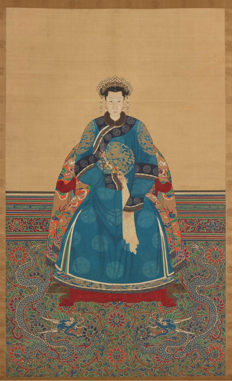 Porträt einer kaiserlichen Dame, möglicherweise kaiserliche Edle Gemahlin Quehui von Qing dynasty Chinese School