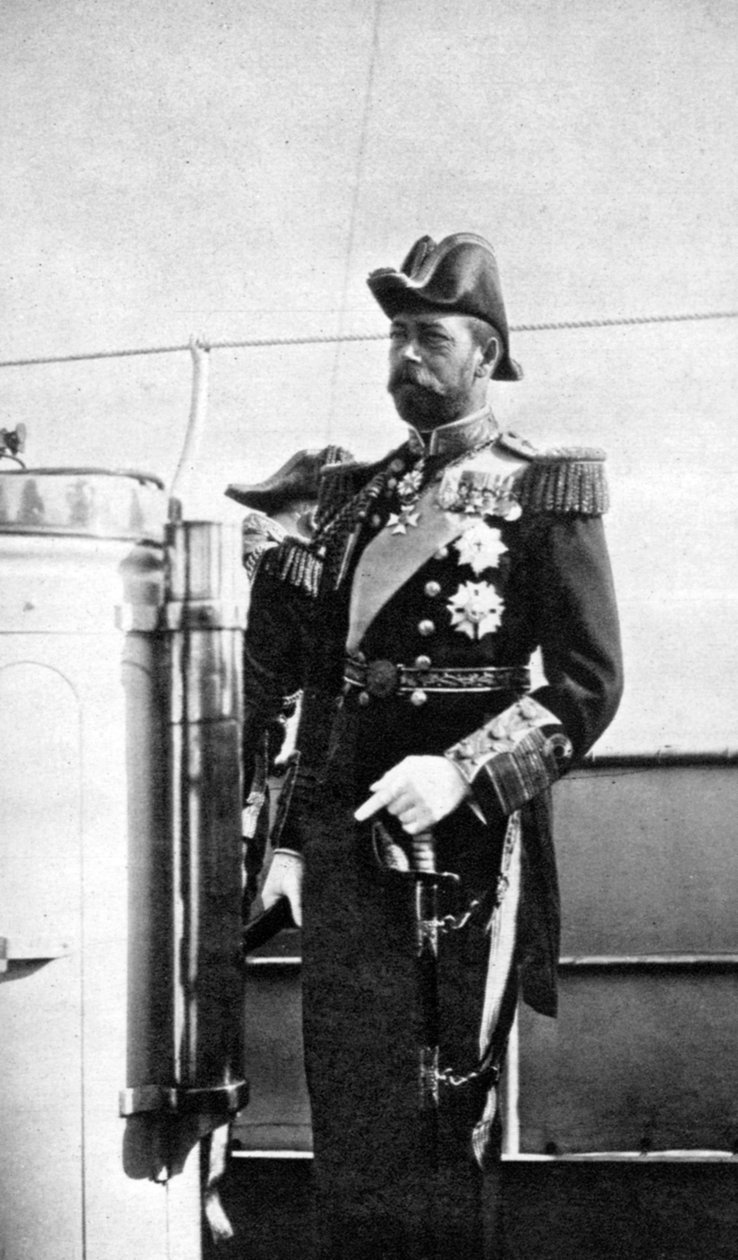Der Prinz von Wales 1865-1936, der zukünftige König George V, 1908 von Queen Alexandra