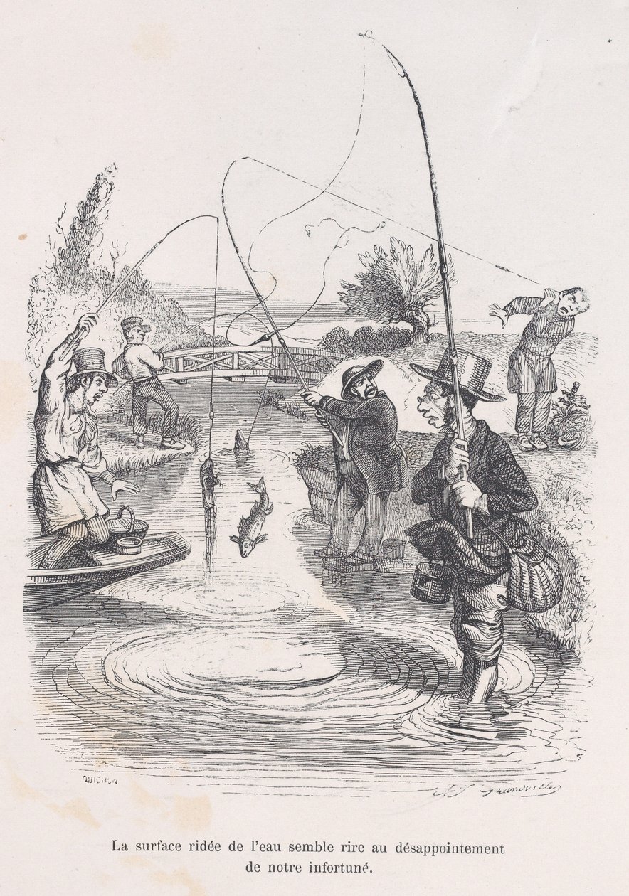 Das plätschernde Wasser scheint unser Unglück zu verspotten, aus den kleinen Elendigkeiten des menschlichen Lebens, 1843 von Quichon