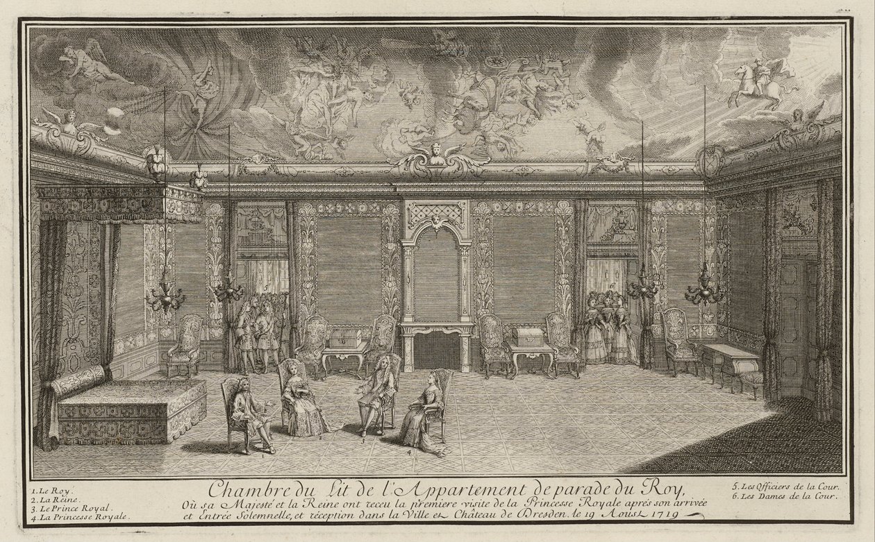 Das Staatszimmer während des Empfangs der Braut im Dresdner Schloss von Quirijn Fonbonne