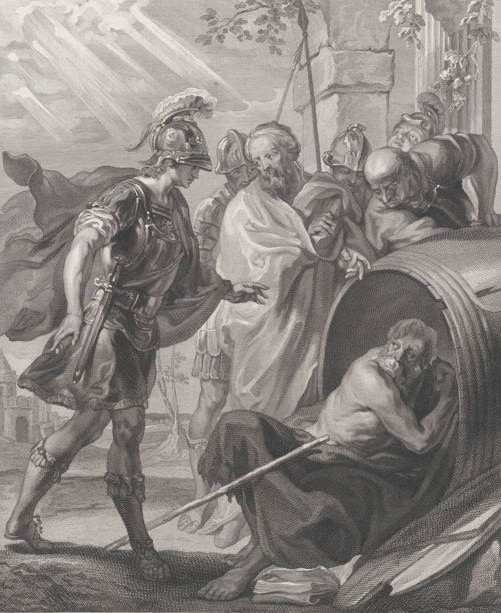 Das Treffen von Diogenes von Sinope und Alexander dem Großen, 1784 von Quirin Mark