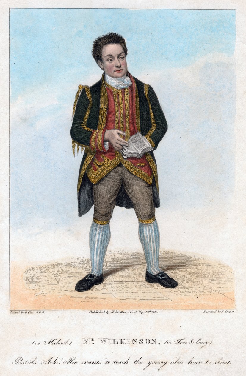 Mr. Wilkinson als Michael in Free and Easy, 1822 von R. Cooper