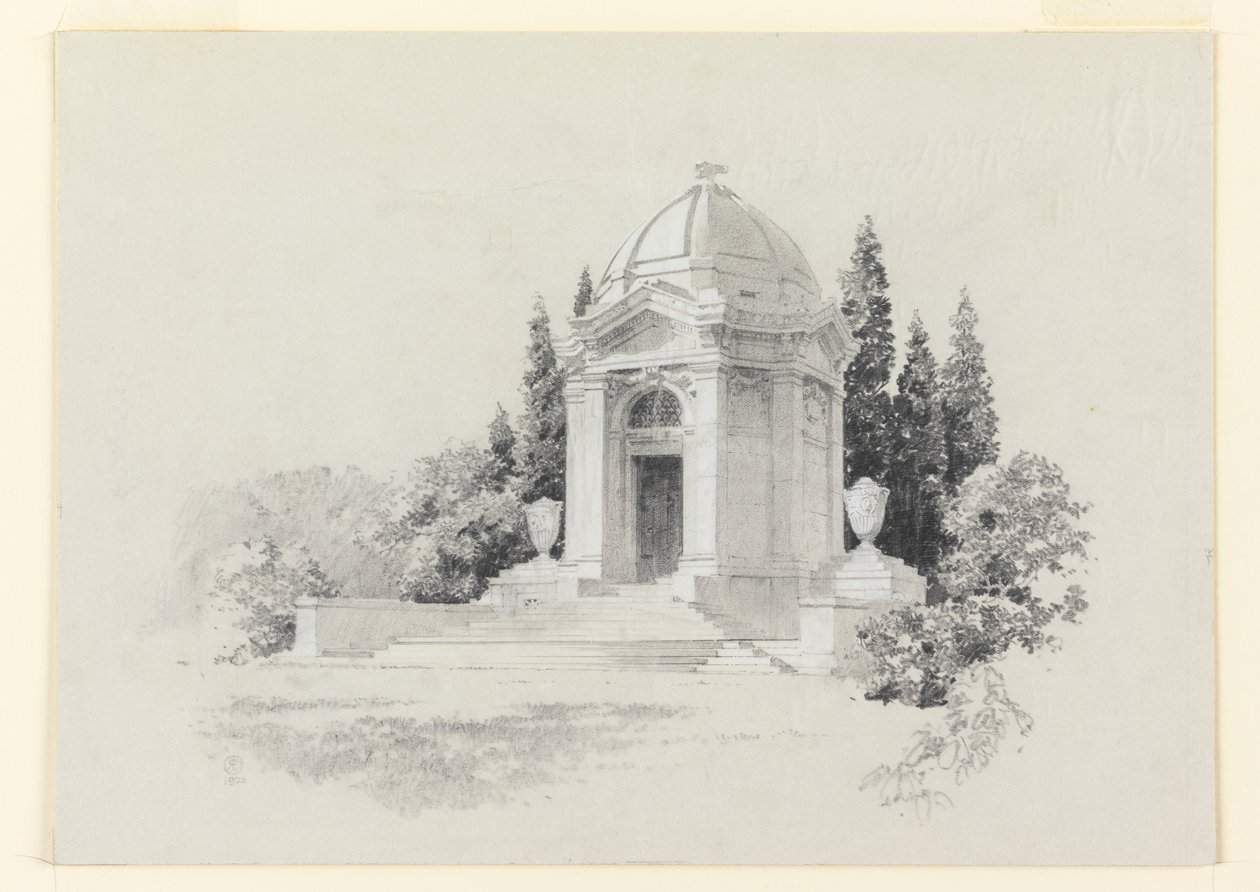 Darstellung eines Mausoleums von R. E.