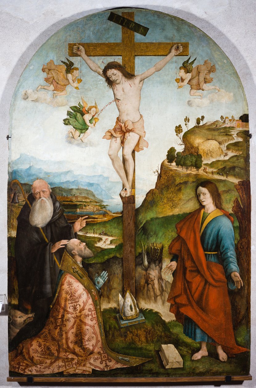 Kreuzigung, um 1528 von Raffaele De (fl.1514 1573) Pancalino