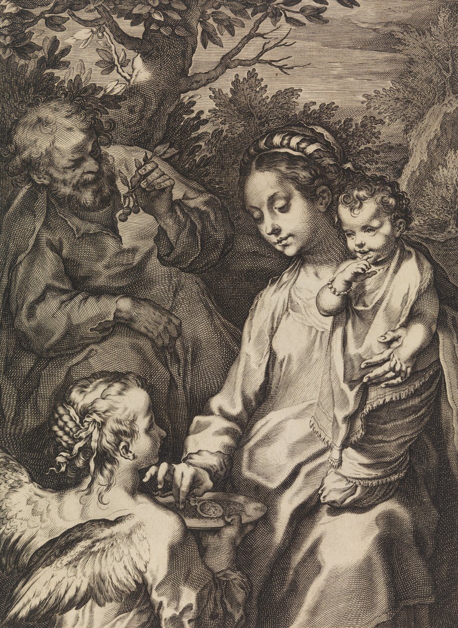 Die Heilige Familie mit der Breischüssel von Raffaello Guidi