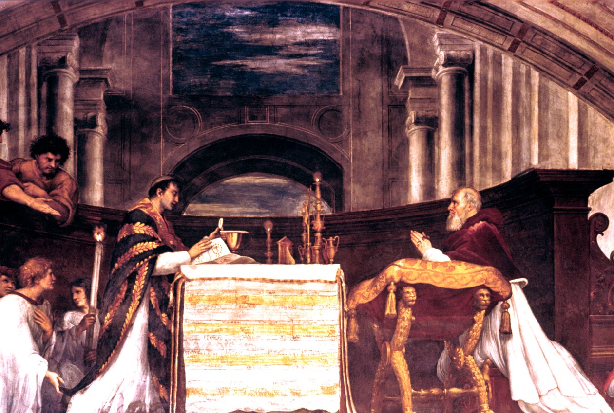 Die Messe von Bolsena (Detail), 1512 von Raffaello Sanzio Raphael