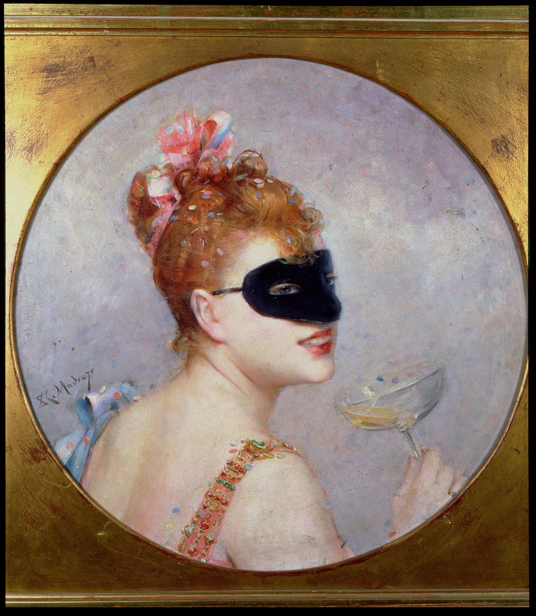 Frau mit Maske von Raimundo de Madrazo y Garreta
