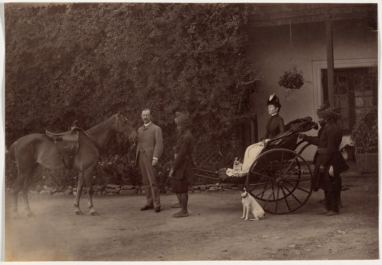 Oberst H.R. Thuillier und seine Frau Emmeline Williams Thuillier, Shimla von Raja Deen Dayal