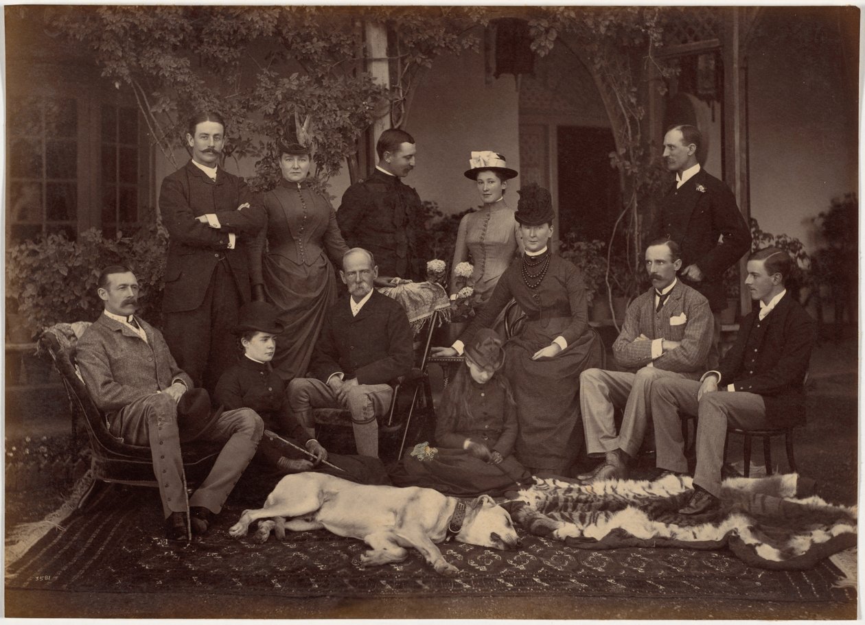 Seine Eminenz, der Oberbefehlshaber, und seine Gesellschaft, Shimla von Raja Deen Dayal