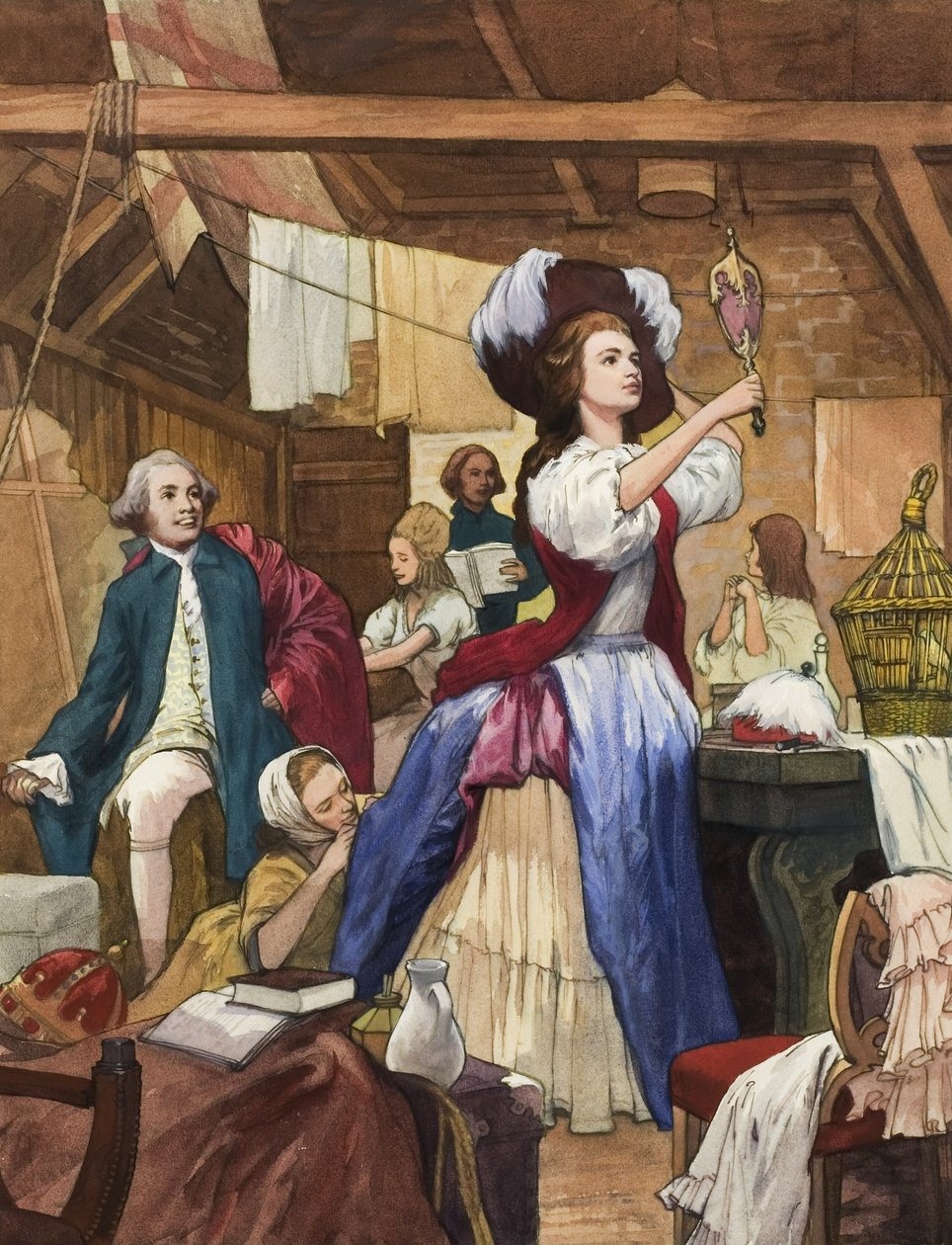 Sarah Siddons (1755-1831) in ihrem Ankleidezimmer von Ralph Bruce
