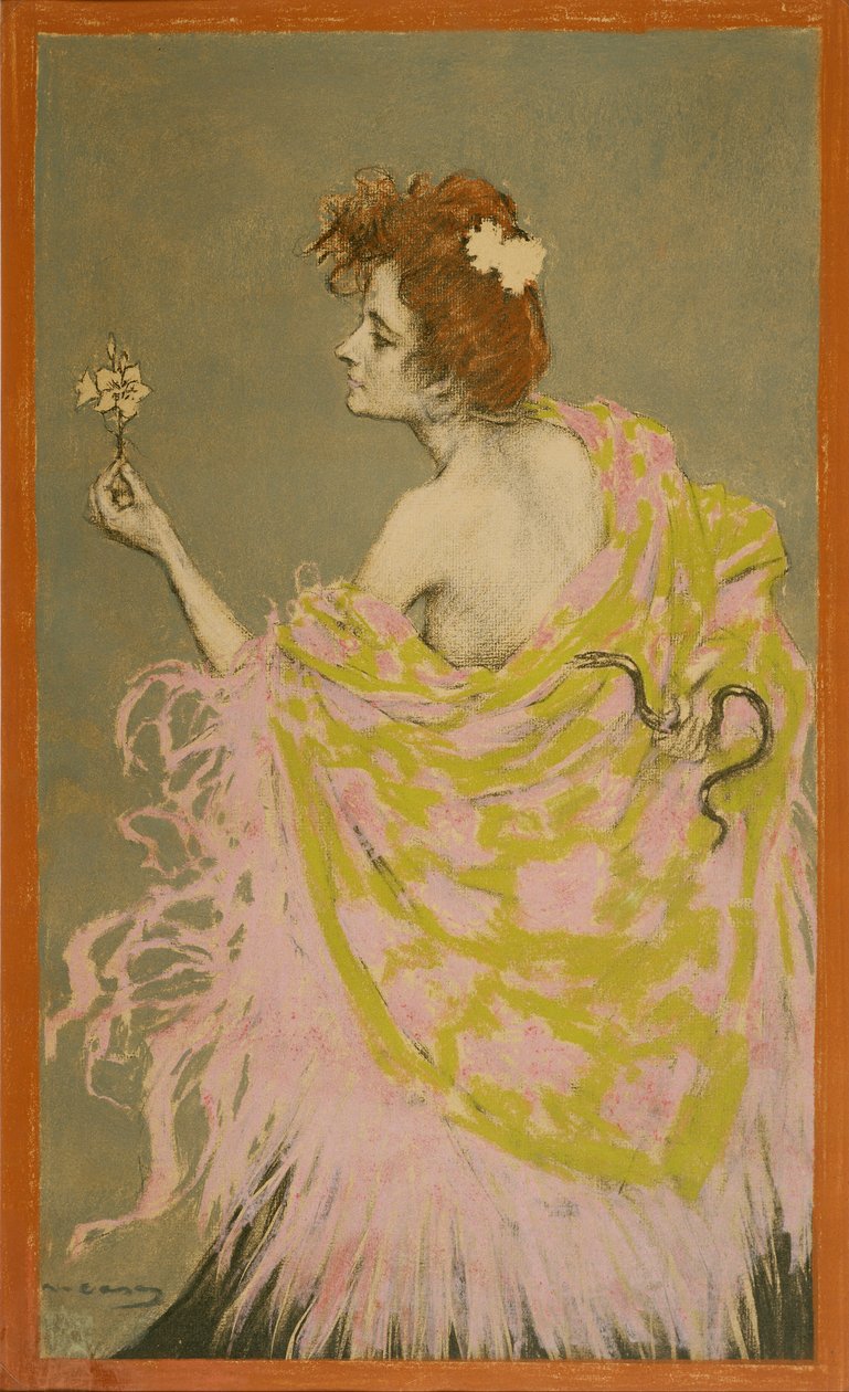 Originalentwurf für das Plakat Syphilis von Ramon Casas i Carbo