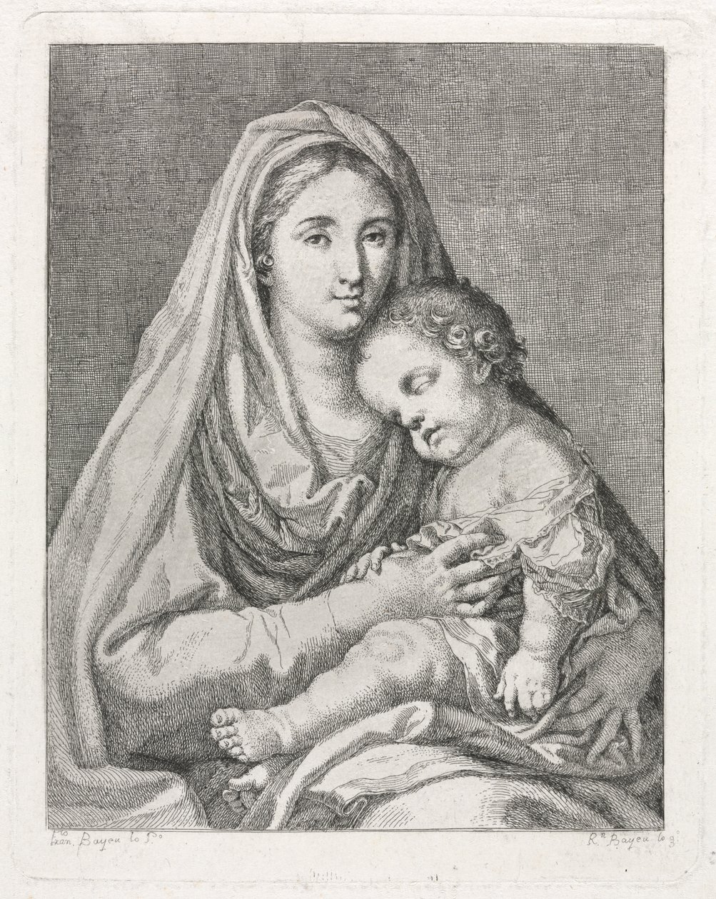 Madonna und Kind (nach Francisco Bayeu y Subias) von Ramon Bayeu y Subias