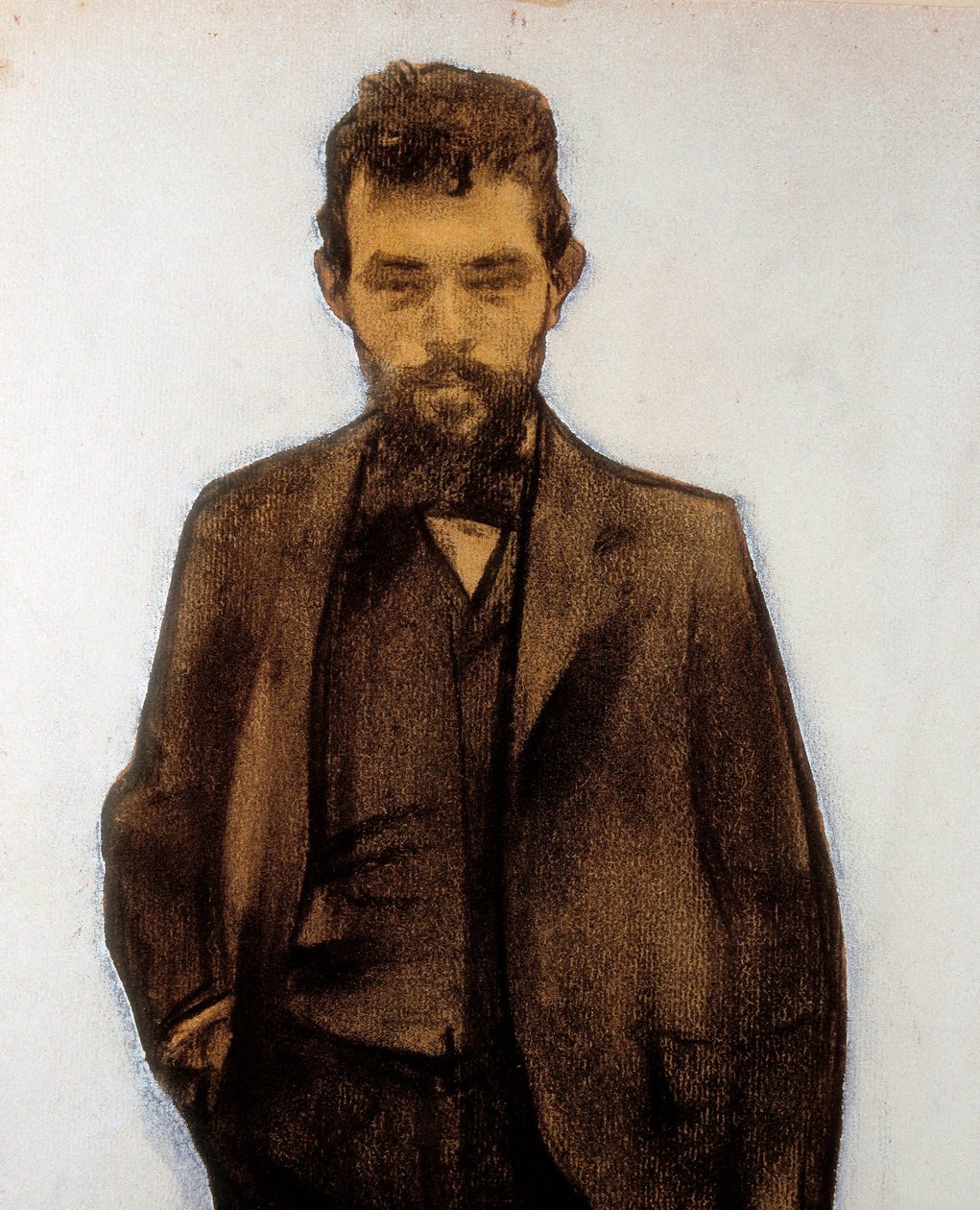 Porträt von Amadeo Vives, Komponist von Ramon Casas i Carbo
