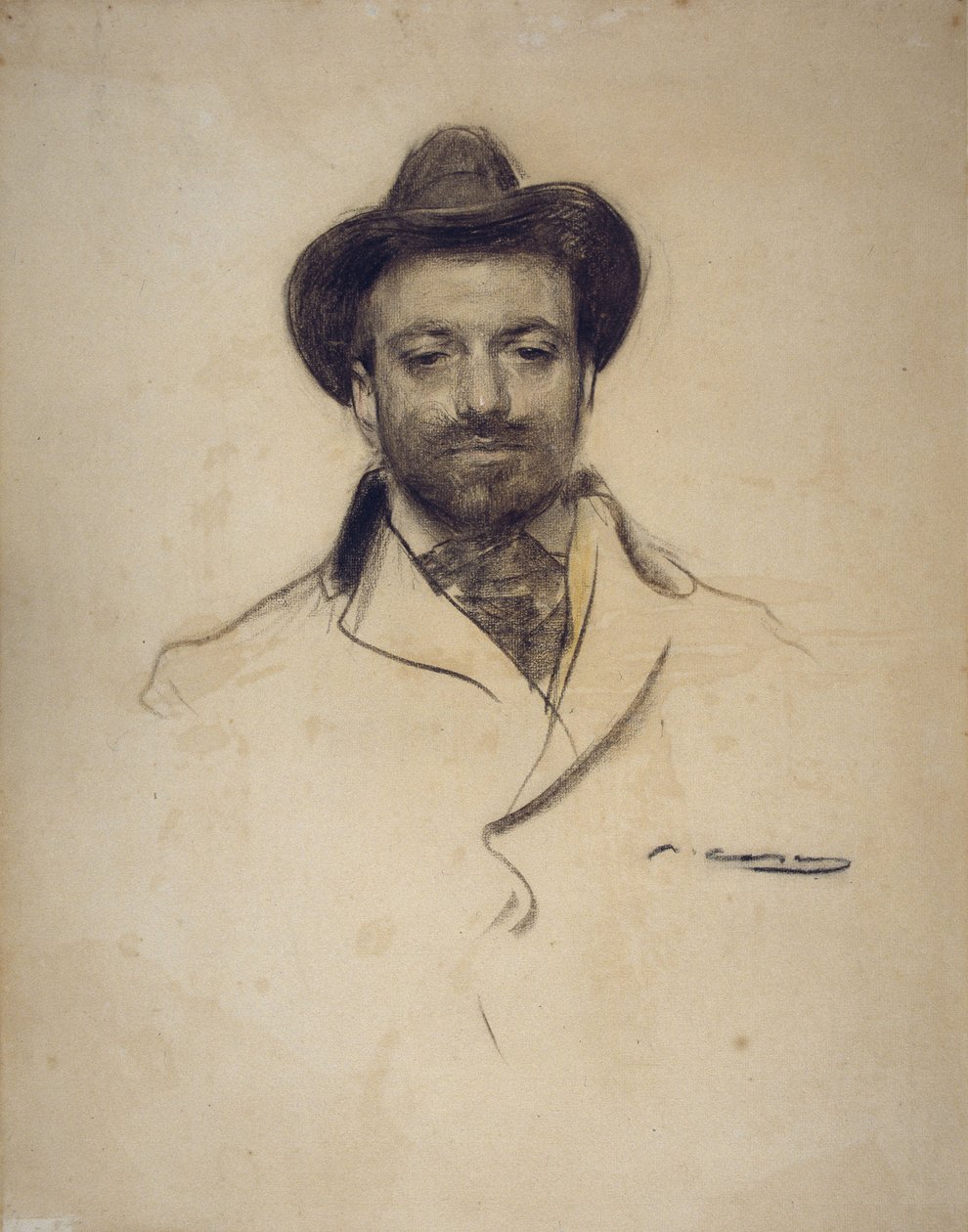 Porträt von Josep Maria Sert 1874-1945 von Ramon Casas i Carbo
