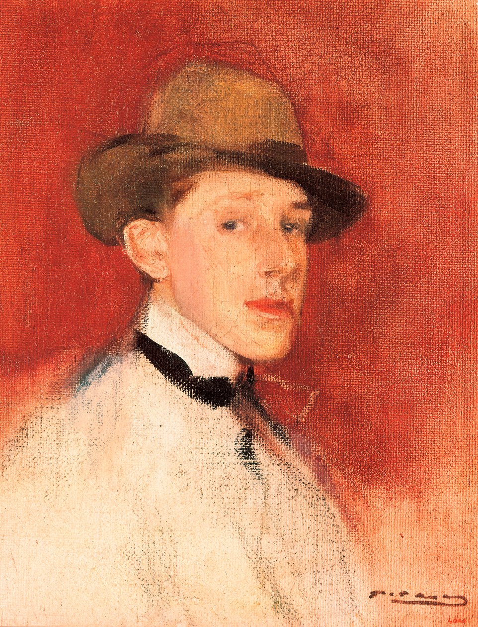 Studie für ein Porträt von König Alfons XIII. (oder Alphonse de Bourbon) (1886-1941) (Detail) von Ramon Casas i Carbo