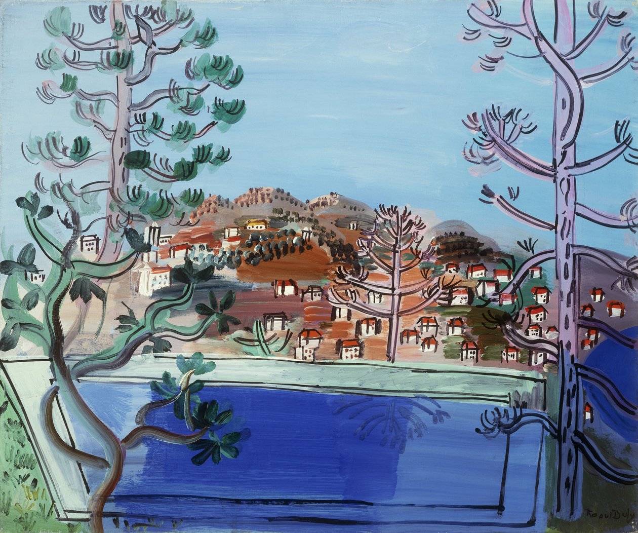 Ein Pool in Golfe Juan von Raoul Dufy