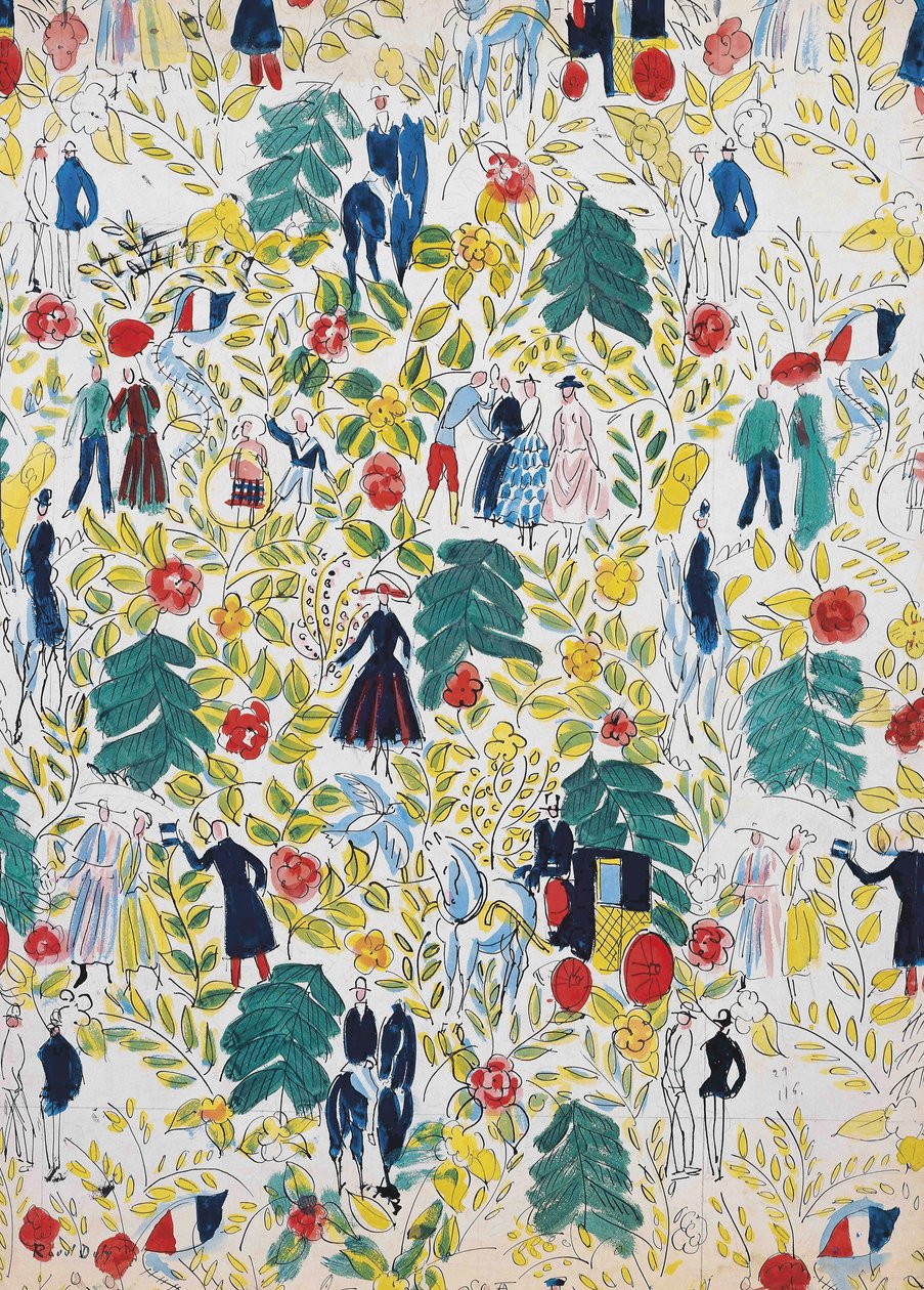Ein Spaziergang im Wald; La Promenade au Bois, um 1919 von Raoul Dufy
