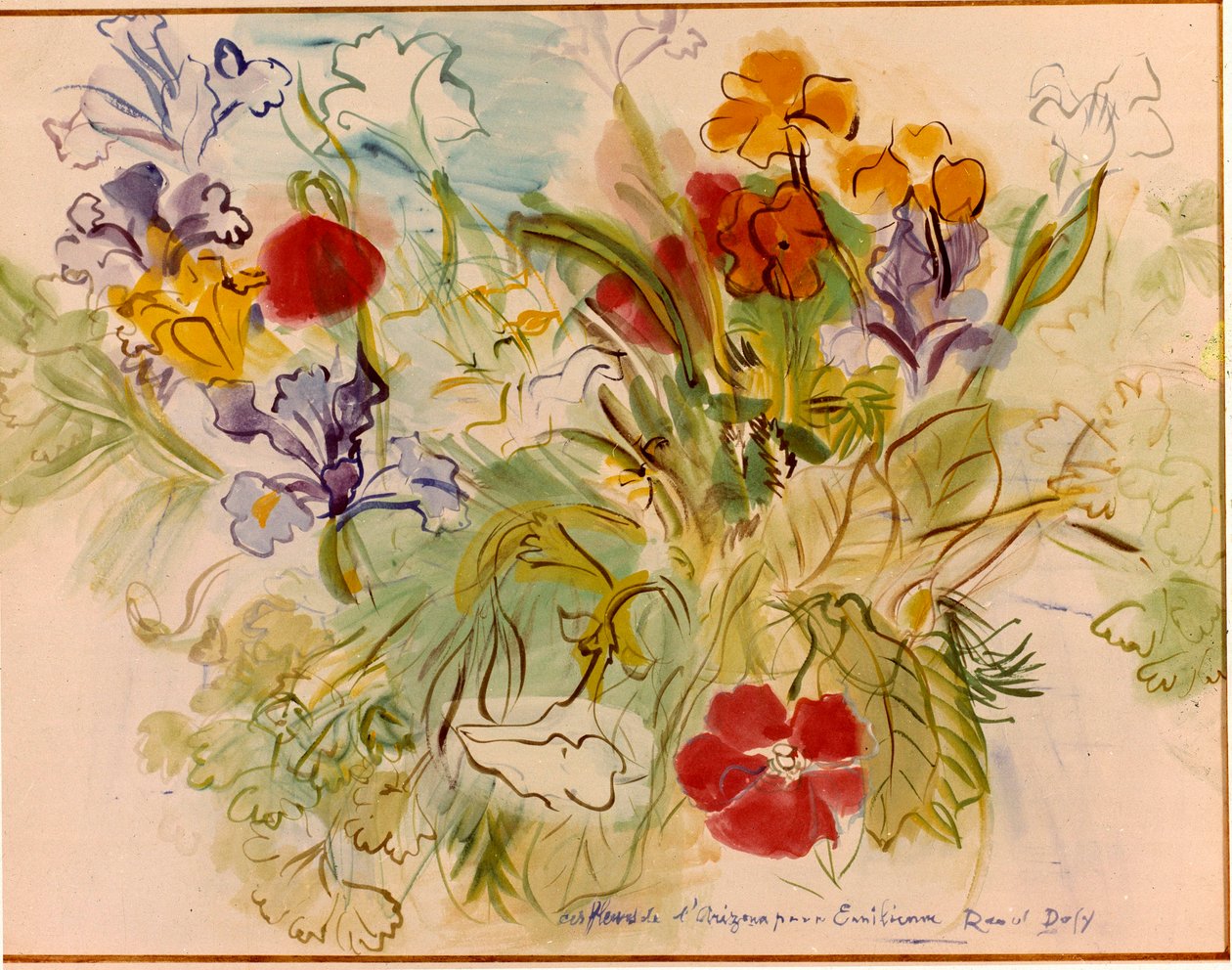 Blumen von Arizona für Emilia, 20. Jahrhundert von Raoul Dufy