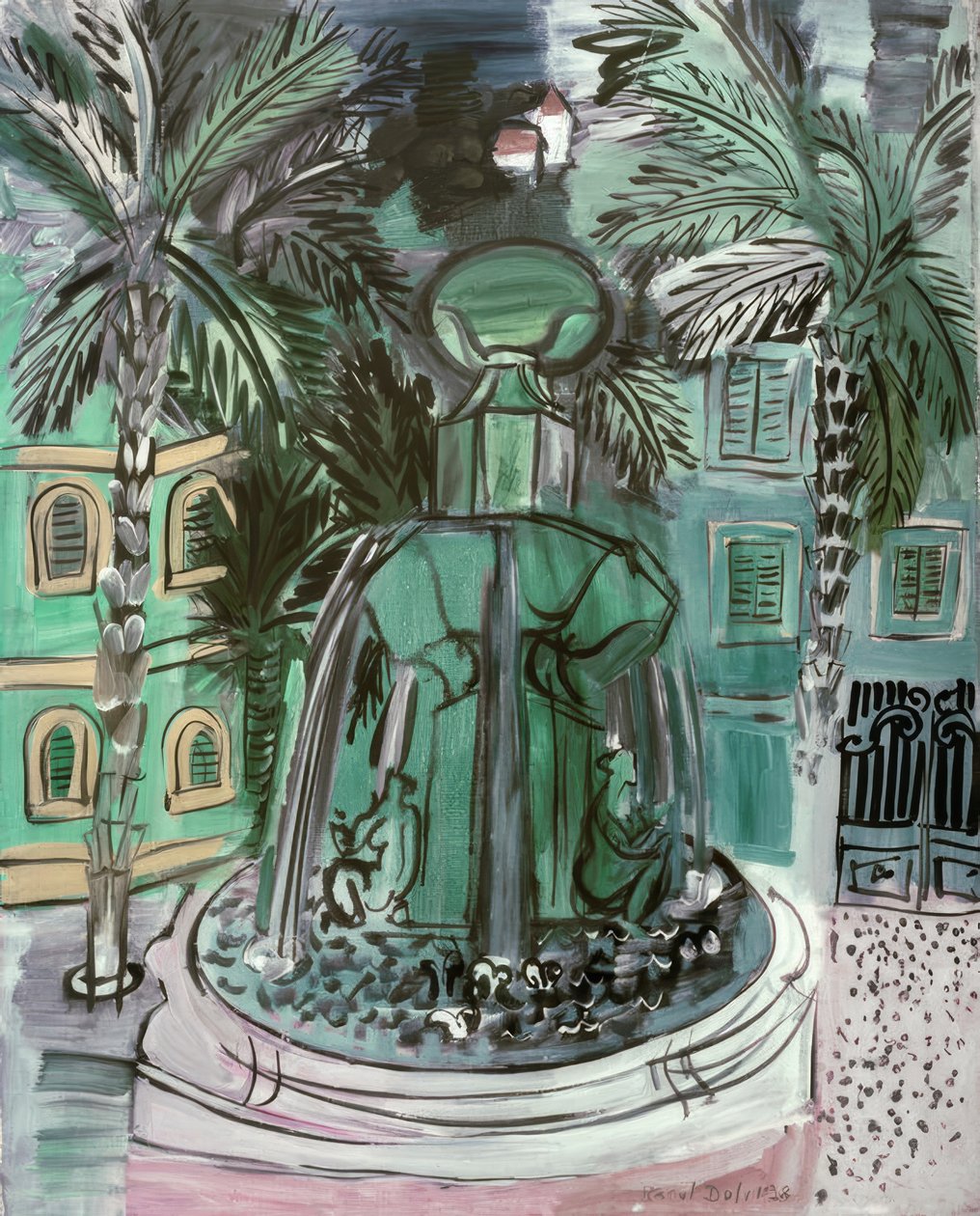 Der Brunnen in Hyères von Raoul Dufy