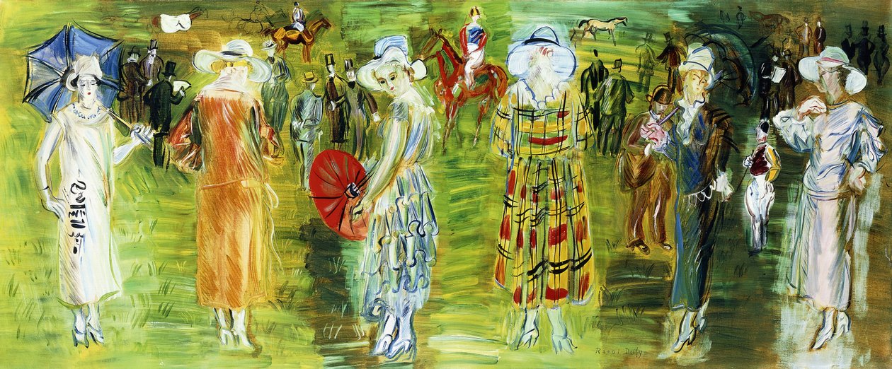 Die Mannequins von Poiret bei den Rennen 1923 von Raoul Dufy
