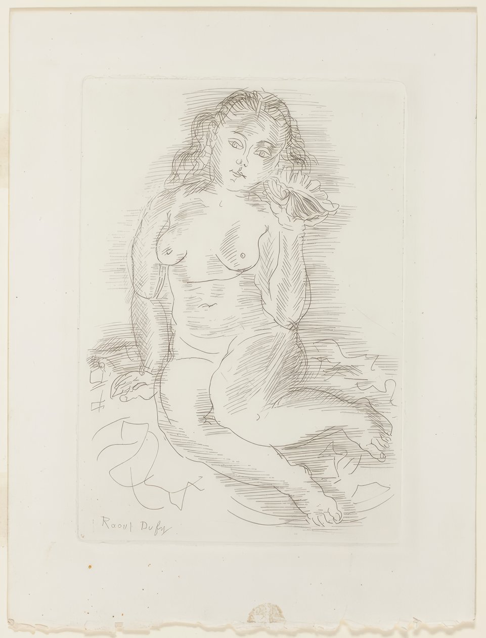 Akt, der einer Muschel lauscht von Raoul Dufy