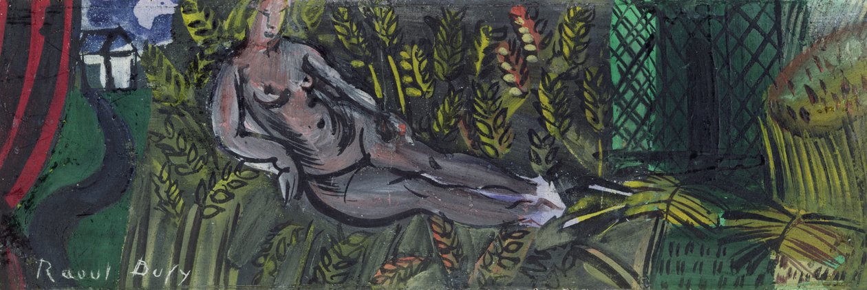 Nymphe, die im Weizen ruht von Raoul Dufy