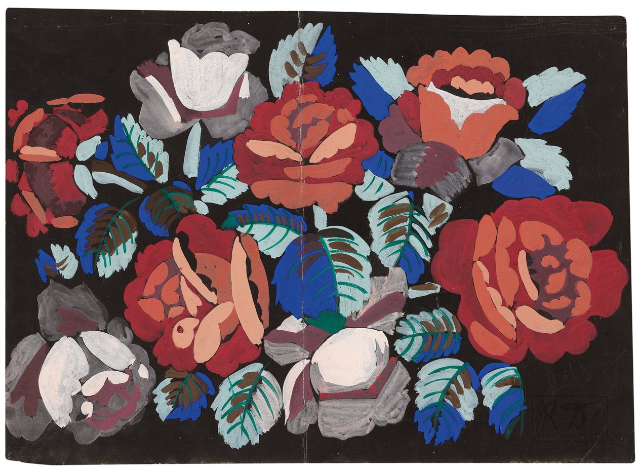 Rote und rosa Rosen von Raoul Dufy