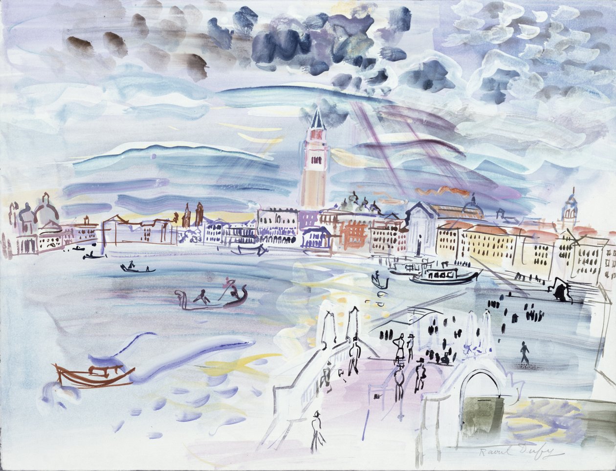 Riva degli Schiavoni, Venedig von Raoul Dufy
