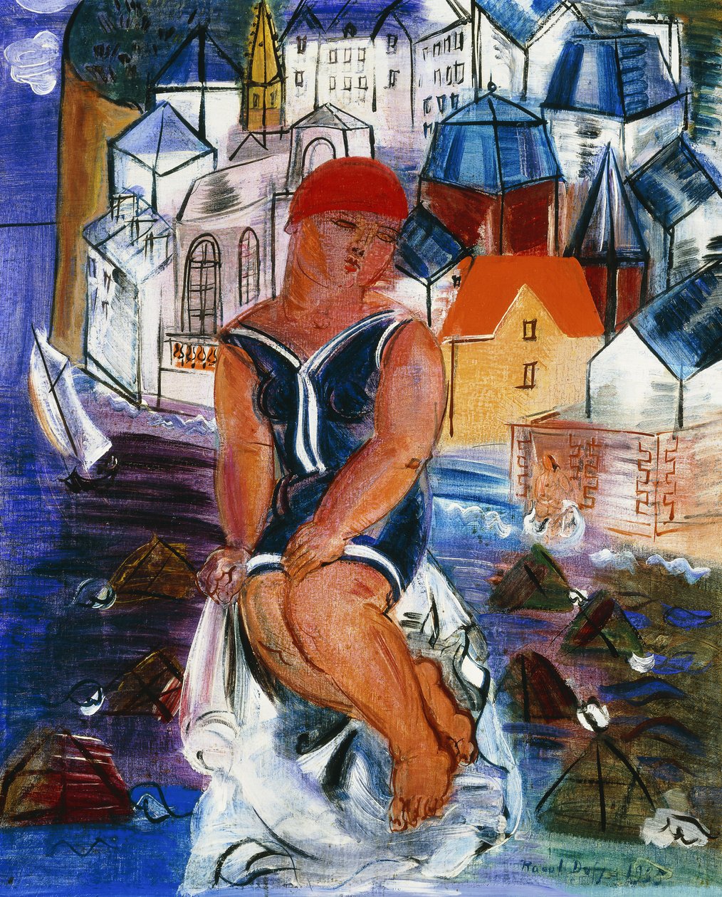 Die kleine Badende in Saint-Adresse von Raoul Dufy
