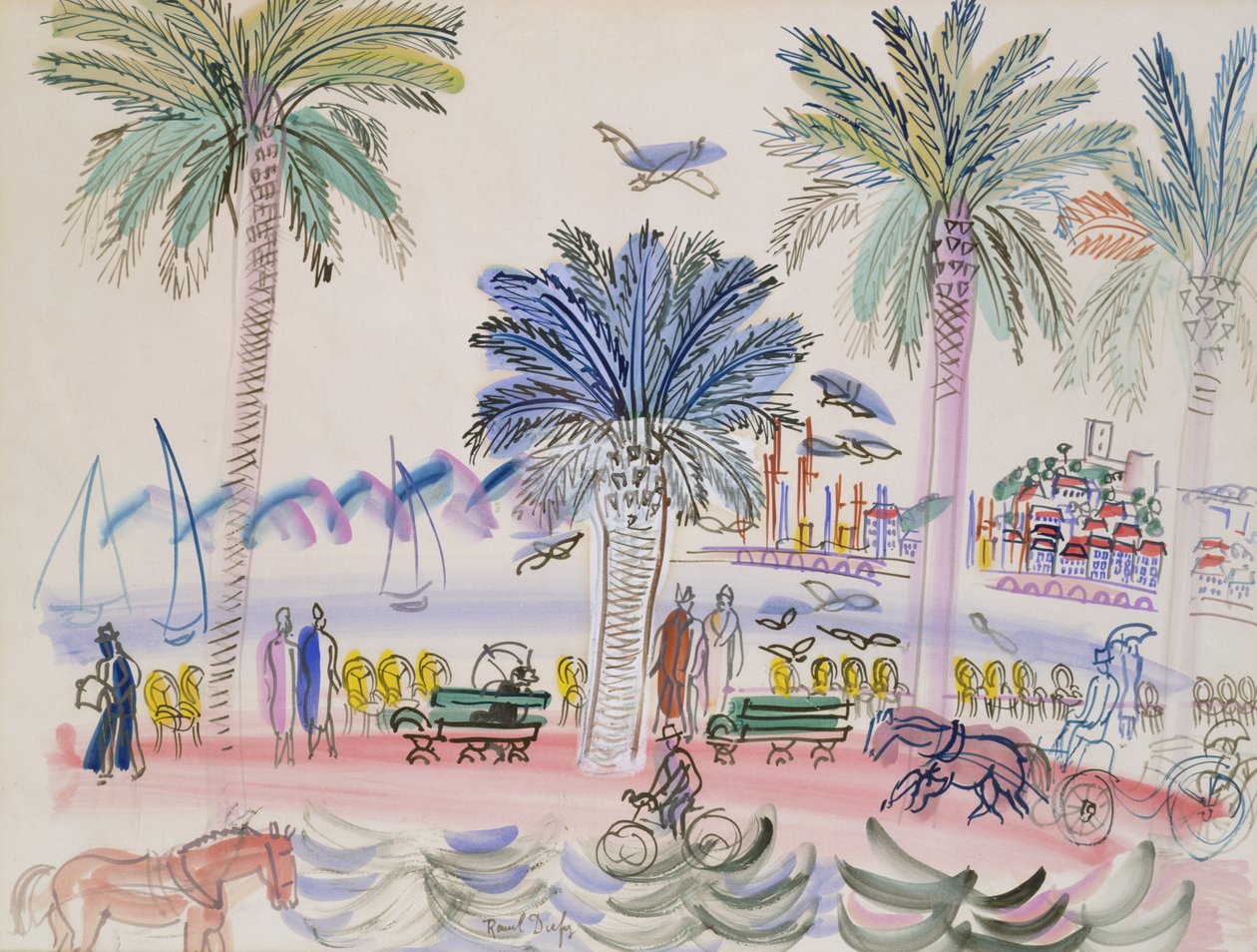 Blick auf Le Suquet, Cannes von Raoul Dufy