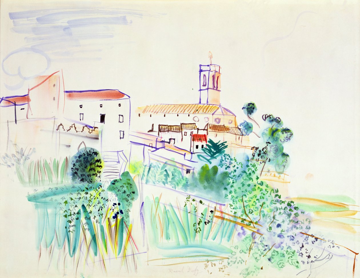 Dorf in der Provence von Raoul Dufy