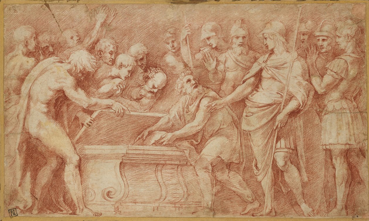 Alexander bringt die Schriften Homers in Sicherheit, WA1935.152 von Raffaello Sanzio Raphael