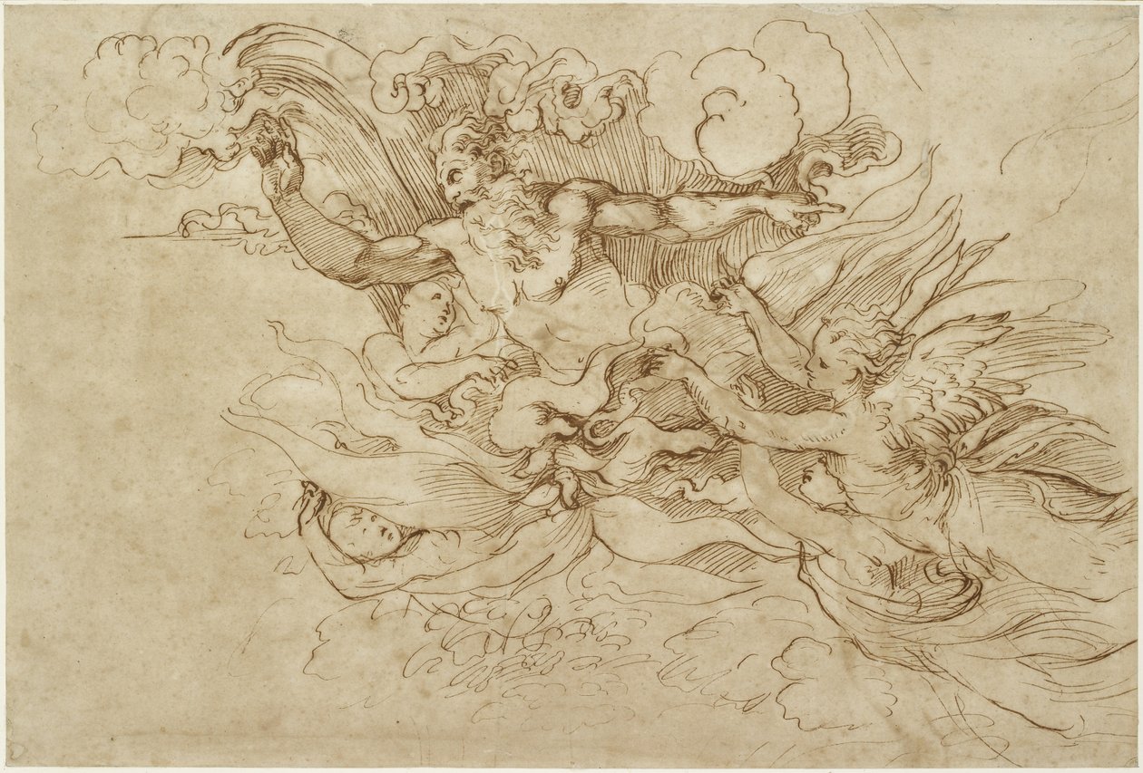 Studie für Gott erscheint Moses von Raffaello Sanzio Raphael