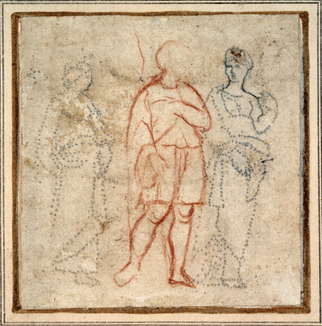Aeneas begleitet von Dido, Studie für die Randdarstellung (3. Abteilung links) des 