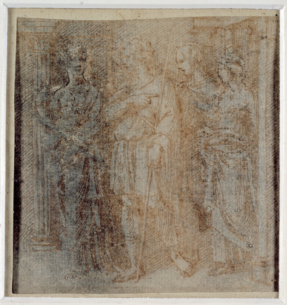 Aeneas begleitet von Dido, Studie für die Randdarstellung (3. Abteilung links) des 
