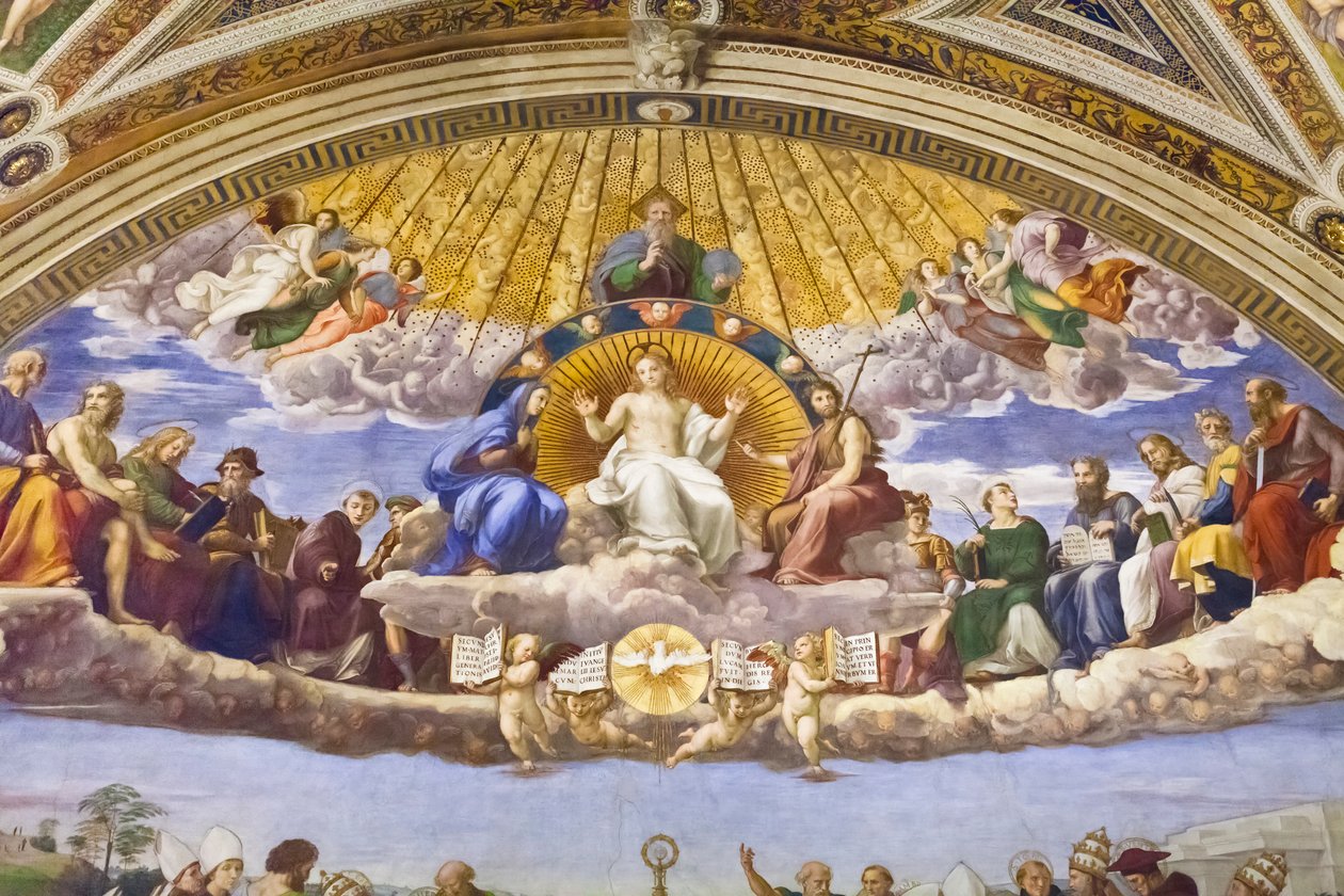 Disputation des Heiligen Sakraments (Detail) von Raphael (1483-1520)