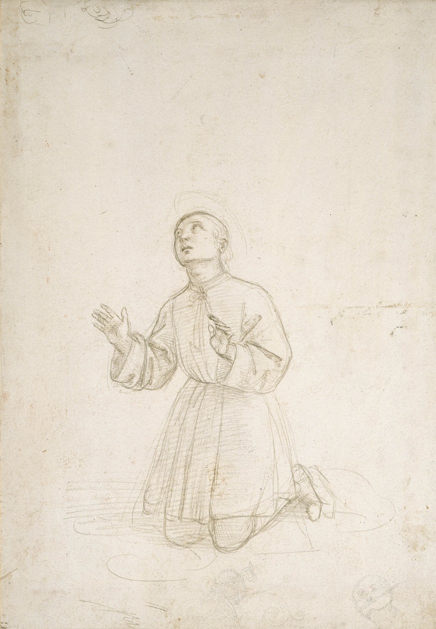 Kniende Figur eines Jugendlichen, ca. 1503 von Raphael
