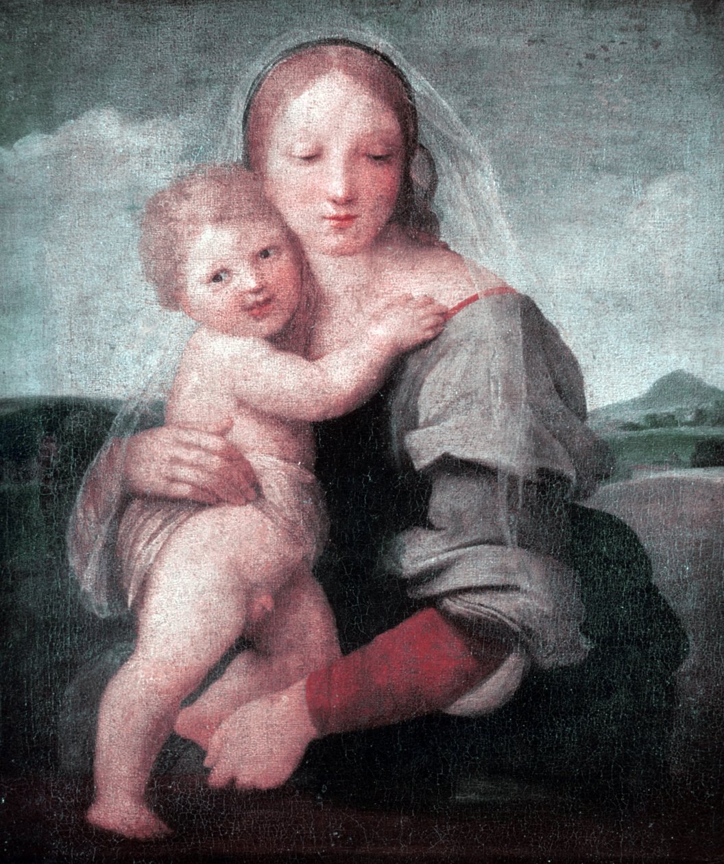 Die Madonna mit Kind (Madonna des Turms) 1509-1511 von Raphael
