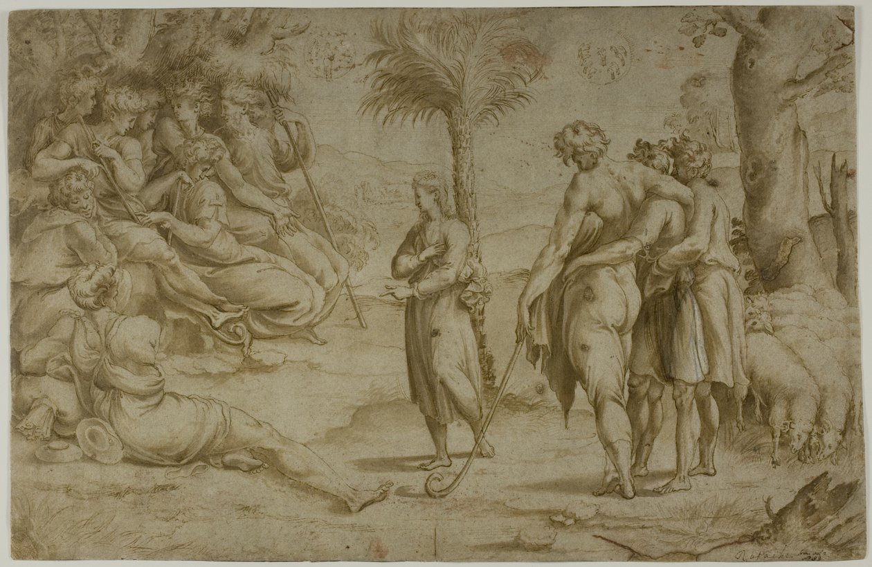 Joseph erklärt seinen Brüdern seine Träume von Raphael