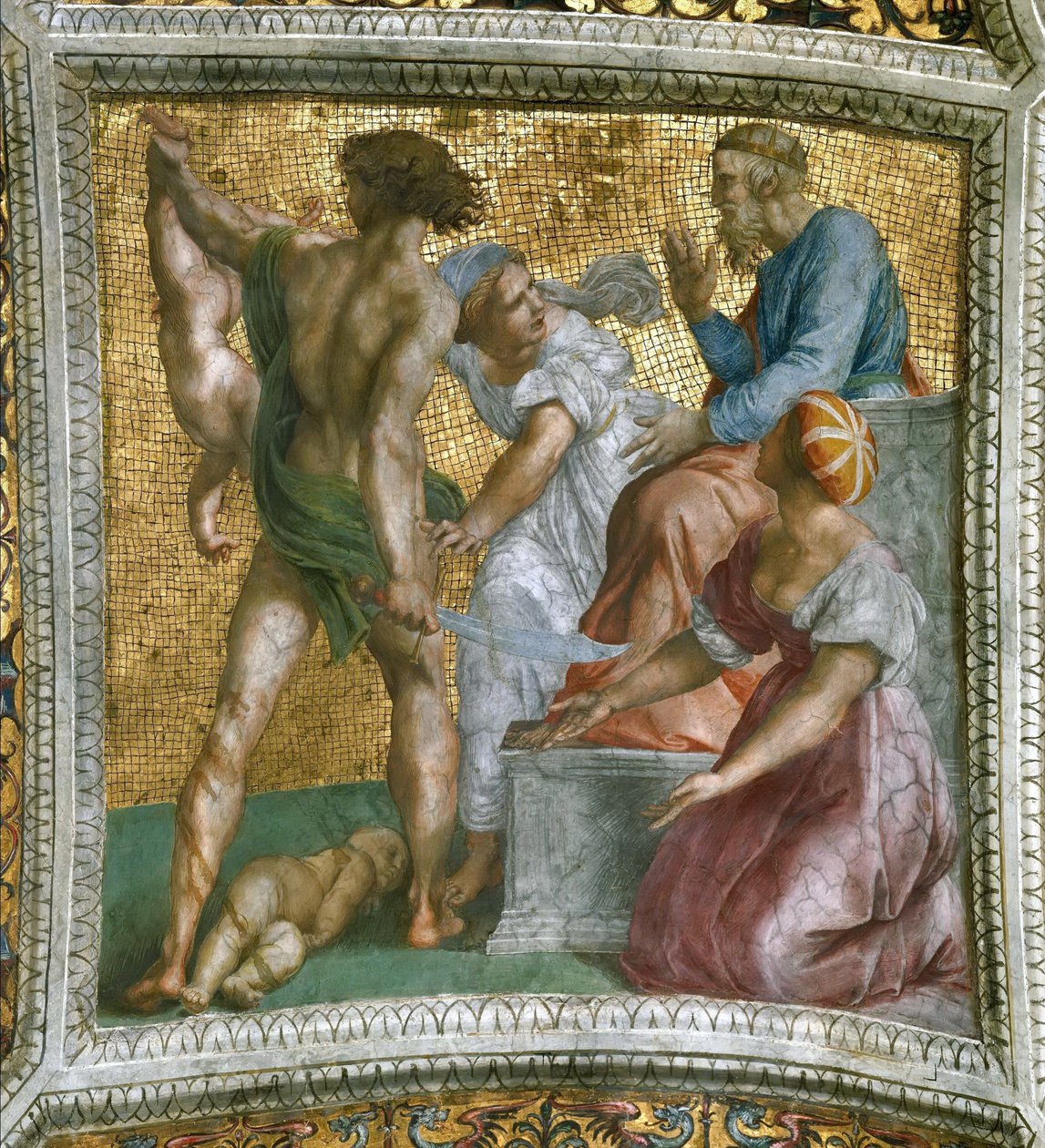 Das Urteil Salomos Deckenfresko in der Stanza della Segnatura, ca. 1510-1511 von Raphael