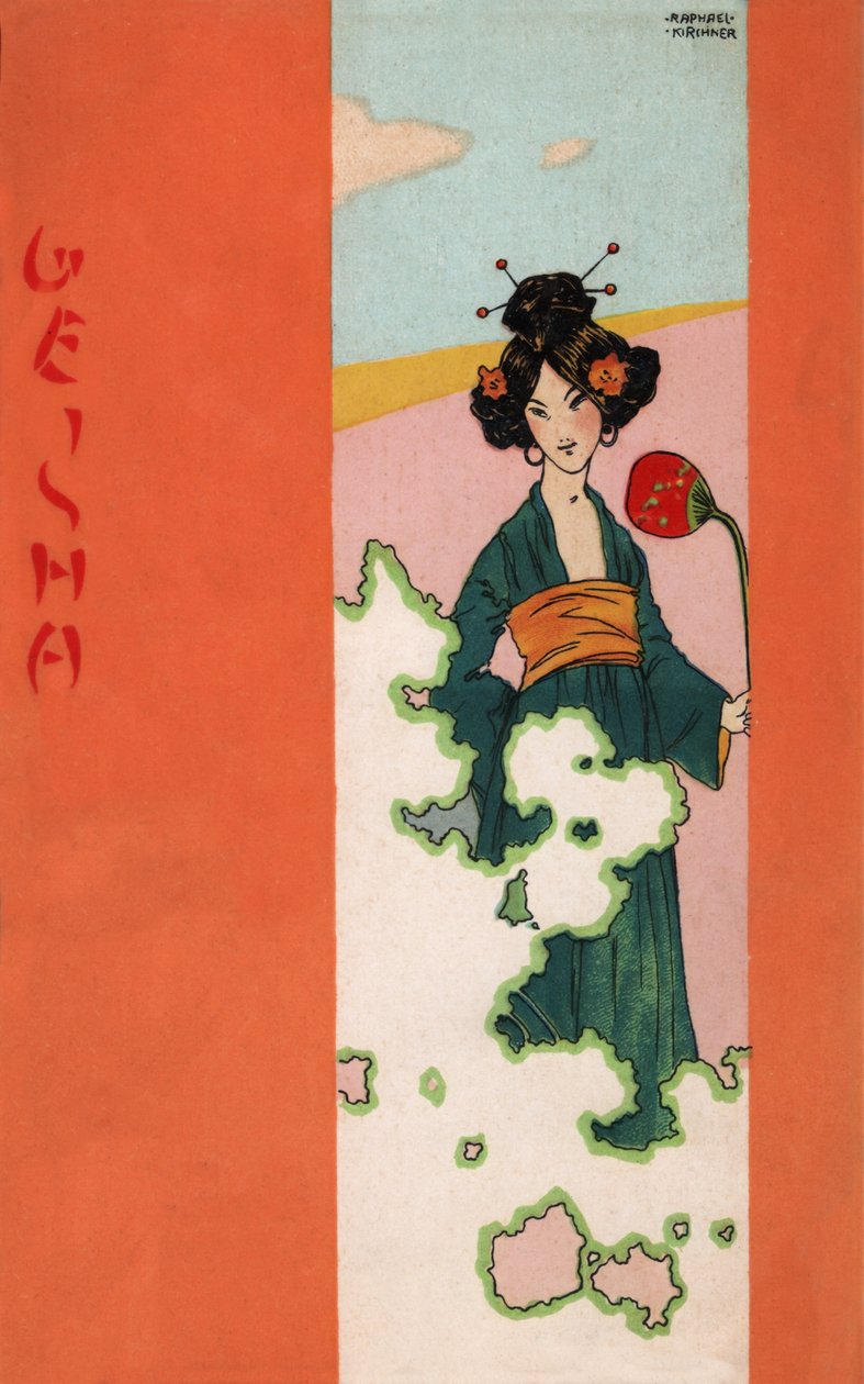 Geisha, ca. 1900 (Illustration) von Raphael Kirchner