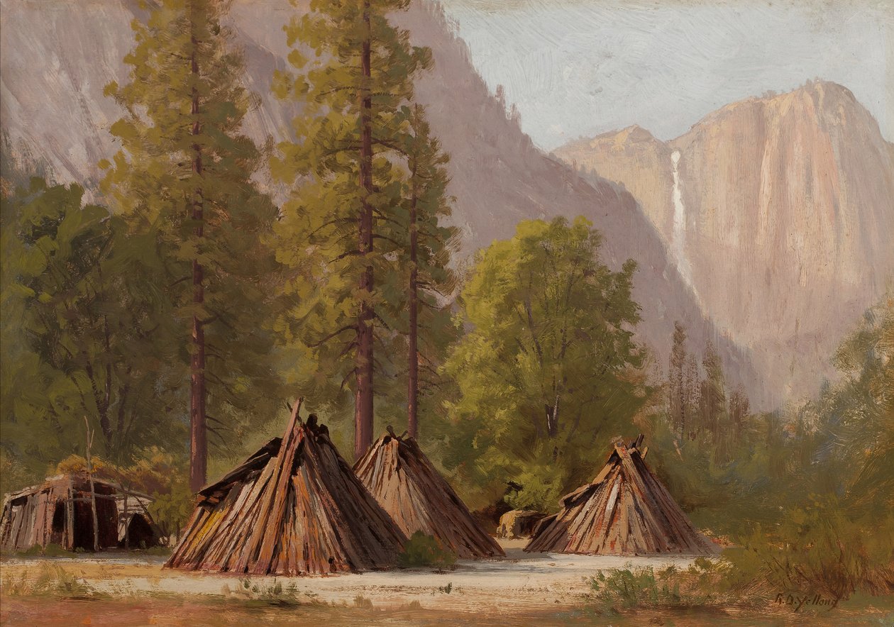 Yosemite-Indianerdorf, 1874 von Raymond Dabb Yelland