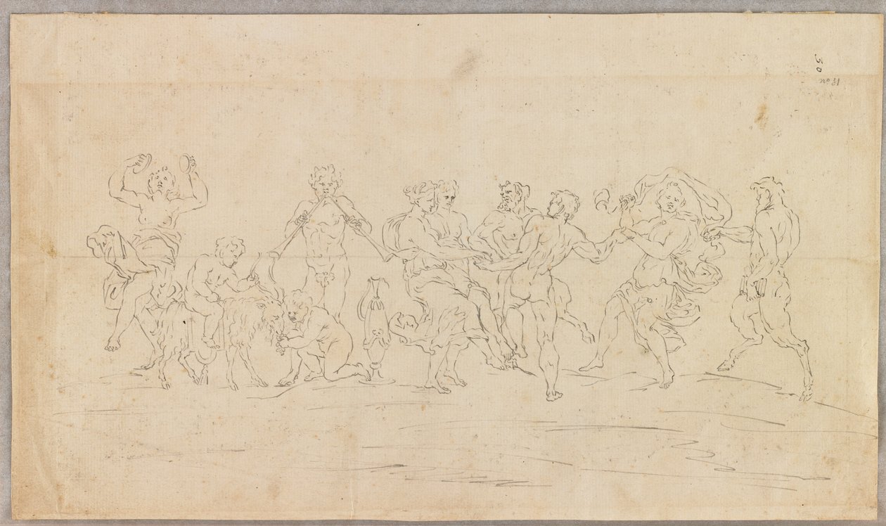 Ein Bacchanal (recto) von Raymond Lafage