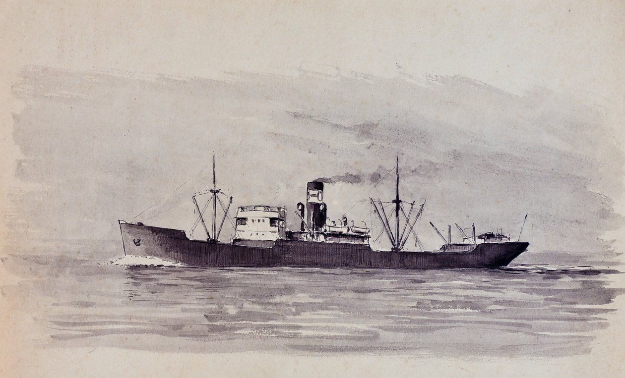 Fracht auf der Gironde-Mündung von Raymond Bonnefon