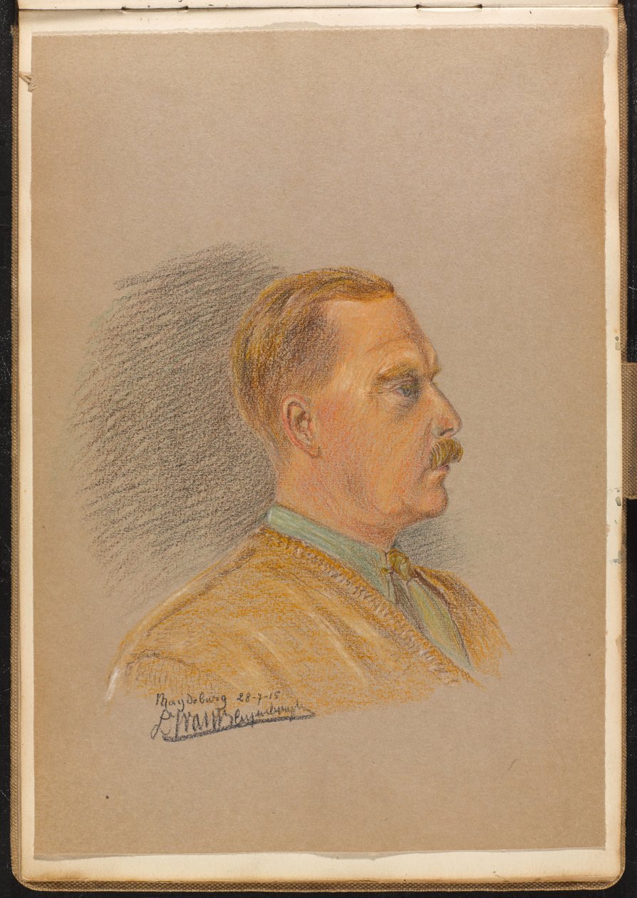 Porträt eines britischen Offiziers, Juli 1915 (Zeichnung) von Reginald Copleston Bond