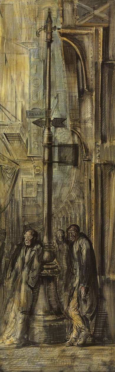 The Bowery an der Pell Street von Reginald Marsh