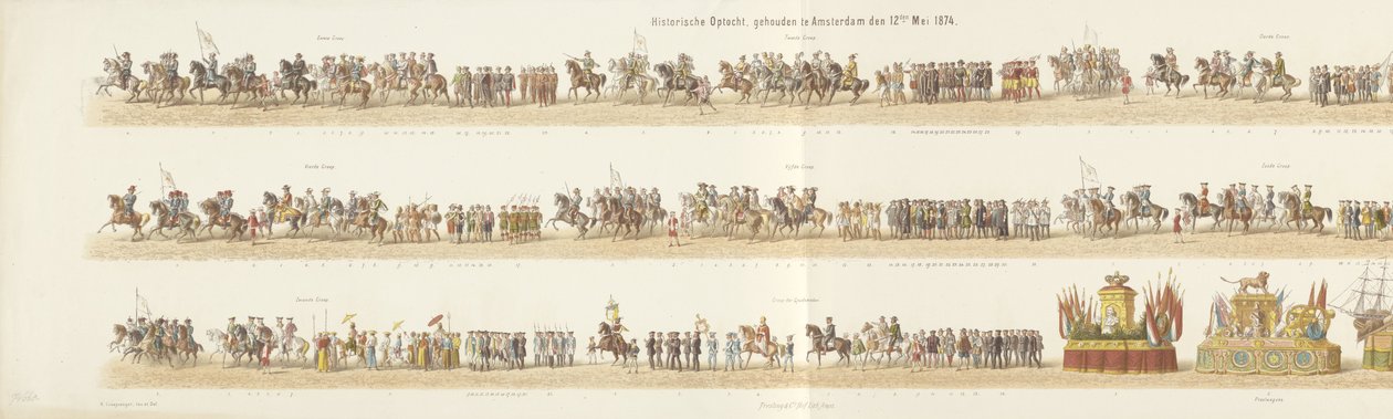 Historischer Umzug, gehalten in Amsterdam am 12. Mai 1874 von Reinier Craeyvanger