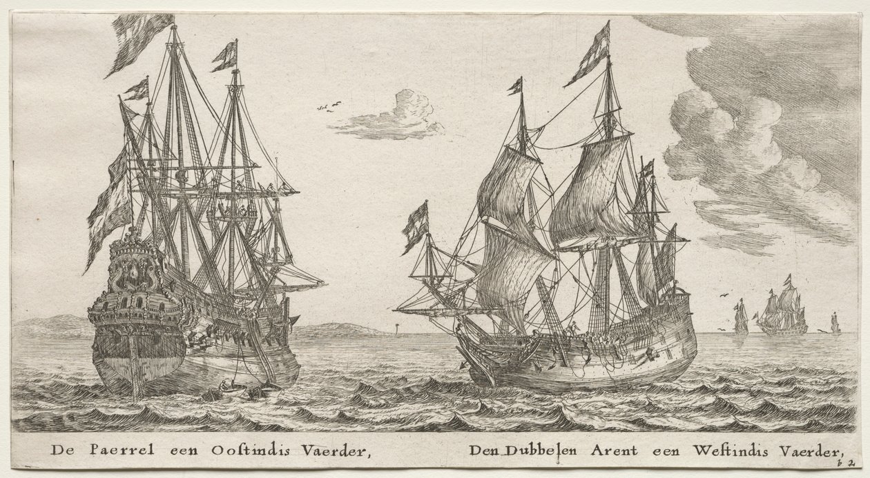 Schiffe von Amsterdam: Die Perle und Ostindienfahrer, Der Doppeladler, ein Westindienfahrer von Reinier Nooms