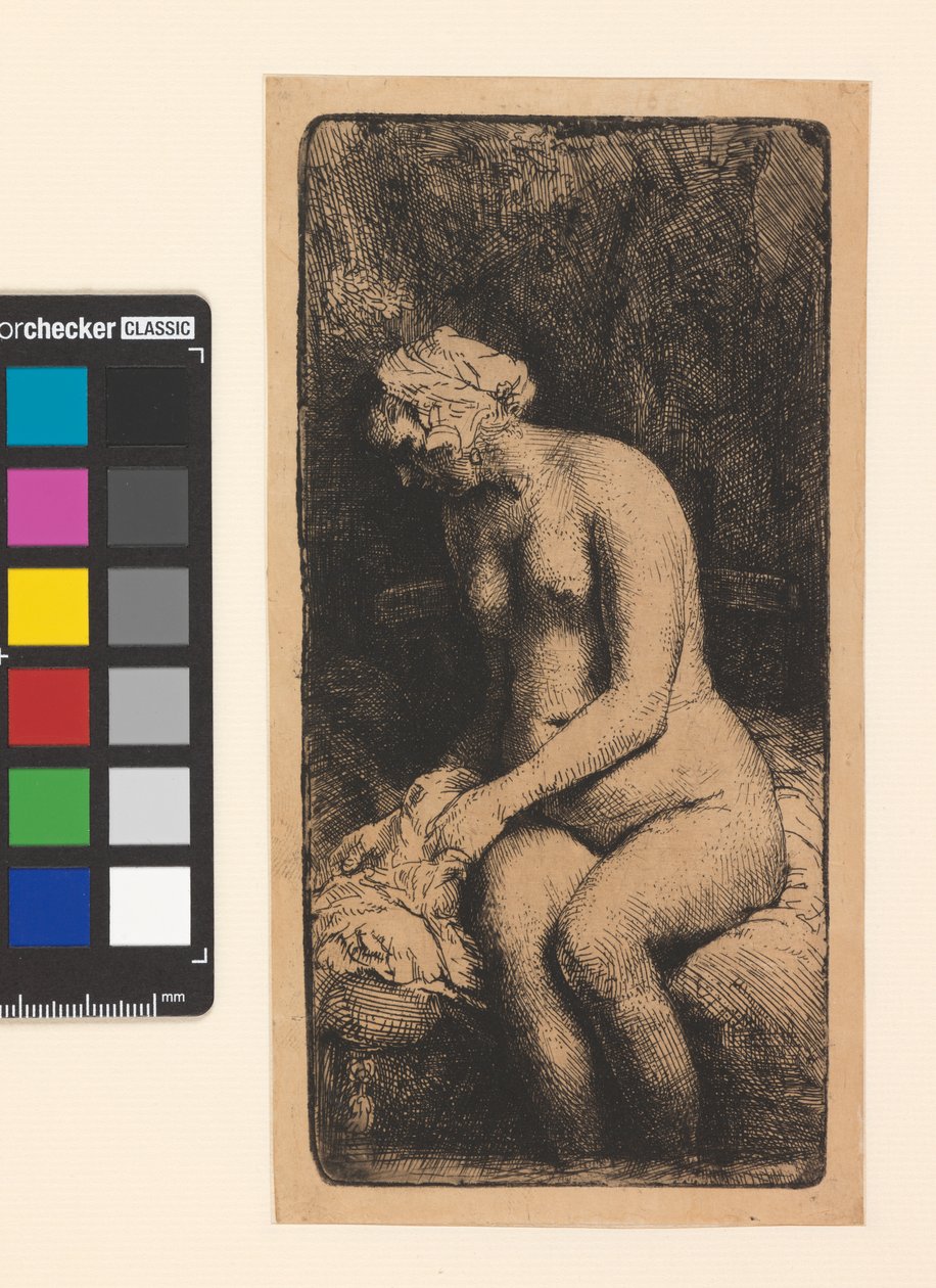 AD.12.39-162 Frau beim Baden, 1658 von Rembrandt van Rijn