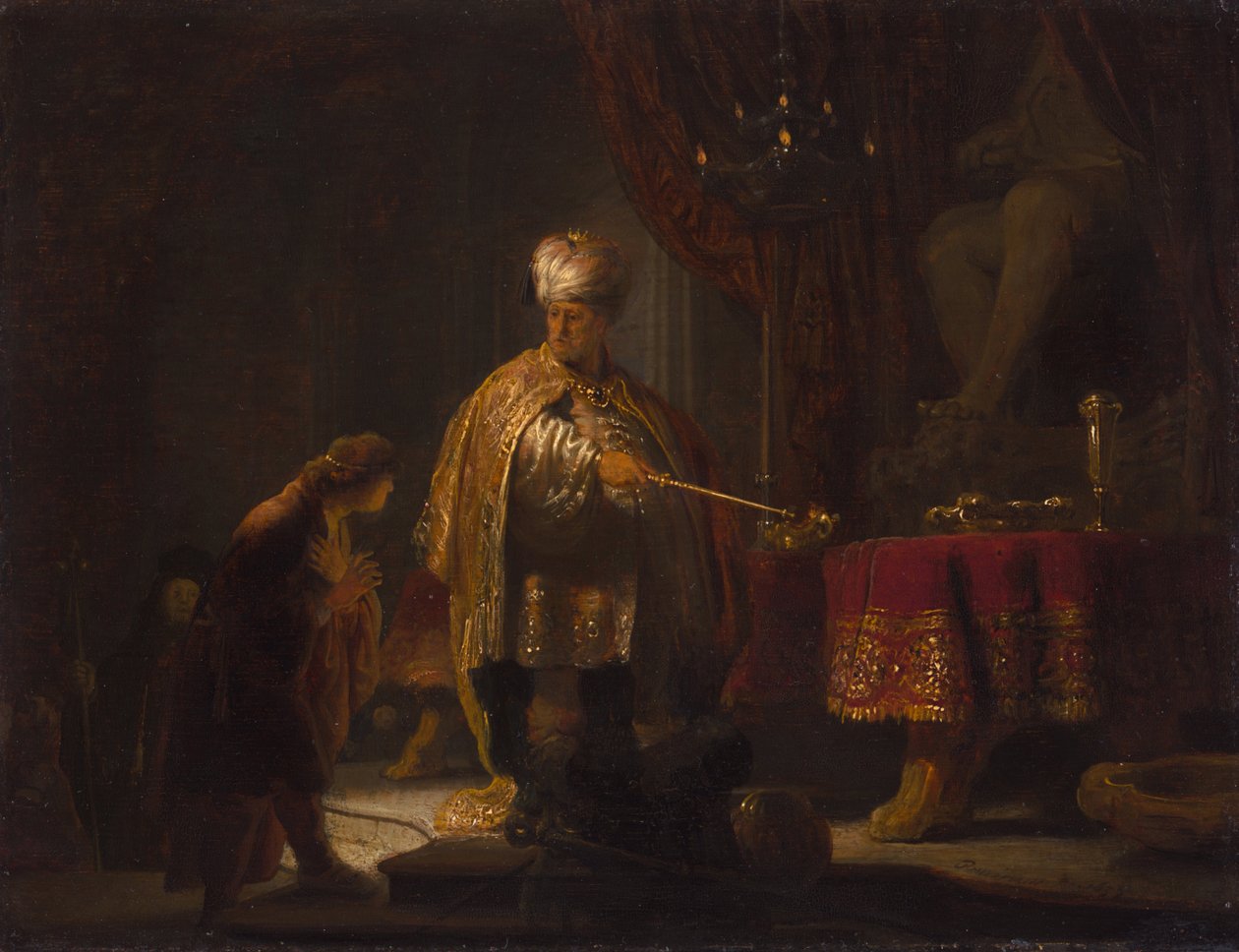 Daniel und Kyros vor dem Götzen Bel von Rembrandt van Rijn